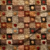 Toprak Patchwork'te Minik Çiçek Dokunuşu Dijital Baskılı Kumaş