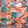 Tropikal Patchwork Dijital Baskılı Kumaş