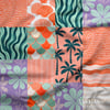 Tropikal Patchwork Dijital Baskılı Kumaş