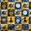 Uzay Macerası Patchwork Dijital Baskılı Kumaş