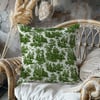 Yeşil Masallar Toile de Jouy Dijital Baskılı Kumaş