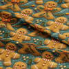 Zencefilli Kurabiye Ormanının Neşesi – 3D Gingerbread Dijital Baskılı Kumaş