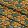 Zencefilli Kurabiye Ormanının Neşesi – 3D Gingerbread Dijital Baskılı Kumaş