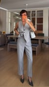  Gri  Double Paça Yelek Pantolon Takım 
