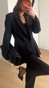     Kesik Ön Detaylı Kruvaze Blazer