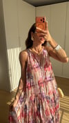       Pembe/Kırmızı  Rosella Crinkle Elbise 