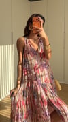       Pembe/Kırmızı  Rosella Crinkle Elbise 