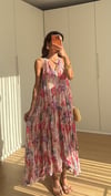      Pembe/Kırmızı  Rosella Crinkle Elbise 