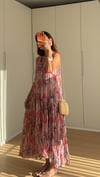       Pembe/Kırmızı  Rosella Crinkle Elbise 