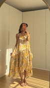     Sarı Soleil Crinkle Elbise