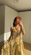     Sarı Soleil Crinkle Elbise