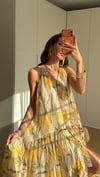    Sarı Soleil Crinkle Elbise
