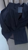 Antrasit Kahve Ekose Desen  Blazer Ceket 