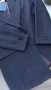 Antrasit Kahve Ekose Desen  Blazer Ceket 
