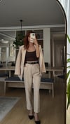 BEJ HAVUÇ PANTOLON ASTARLI CEKET TAKIM ELBİSE
