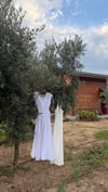 Beyaz Helen Astarlı Elbise