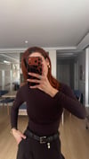 Boğazlı Transparan Bluz Kahve 