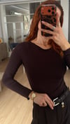 Boğazlı Transparan Bluz Kahve 