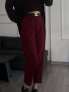 BORDO Pile Detay Havuç Pantolon 