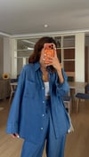 Denim Tensel Gömlek Pantolon Takım 