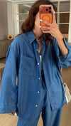Denim Tensel Gömlek Pantolon Takım 