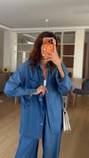 Denim Tensel Gömlek Pantolon Takım 