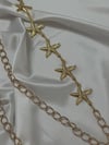 Deniz Yıldızı Desen Gold Kemer
