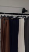 Füme Beli Lastikli Kemerli Bol Pantolon