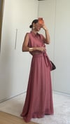 Gül Kurusu  Astarlı Bel Lastikli Romantik Tül Etek 