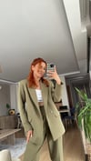 HAKİ  BORU PAÇA ASTARLI CEKET TAKIM ELBİSE