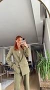 HAKİ  BORU PAÇA ASTARLI CEKET TAKIM ELBİSE