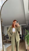 HAKİ  BORU PAÇA ASTARLI CEKET TAKIM ELBİSE