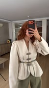 Haki Çin Düğme Kemerli Takım 