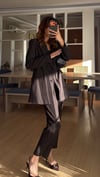 Kahve Çizgili  Havuç Pantolon Ceket Takım 