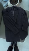 Kahve Ekose Desen  Blazer Ceket 