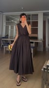 Kahve  Helen Astarlı Elbise