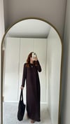 Kahve İçlik Elbise Modal Kumaş 