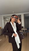 Kahve  Kendinden Şallı Ceket Takım Elbise 
