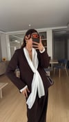 Kahve  Kendinden Şallı Ceket Takım Elbise 