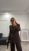 Kahve Premium Kalite Ceket Takım Elbise 