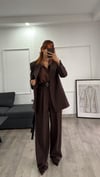 Kahve Premium Kalite Ceket Takım Elbise 