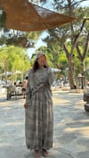 Keten Şalvar Pantolon Şal Takım 
