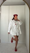 Kiraz İşlemeli Denim Ceket