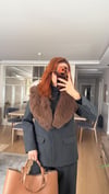 Kürklü Blazer Pantolon Takım Elbise