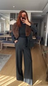 Kürklü Blazer Pantolon Takım Elbise
