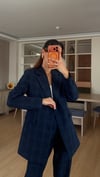 Lacivert Ekose Premium  Pantolon Ceket Takım 