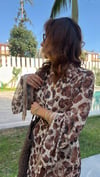 Leopar Saten Pamuk Pareo 