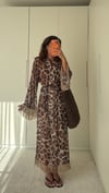 Leopar Saten Pamuk Pareo 