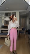 Massm. Bel Latikli Tensel Pantolon Pembe 