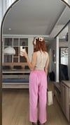 Massm. Bel Latikli Tensel Pantolon Pembe 